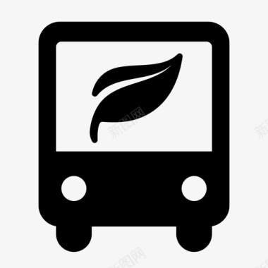通勤绿色巴士通勤交通图标图标