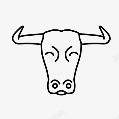公牛公牛动物西班牙图标图标