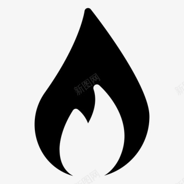 火焰燃烧壁炉图标图标