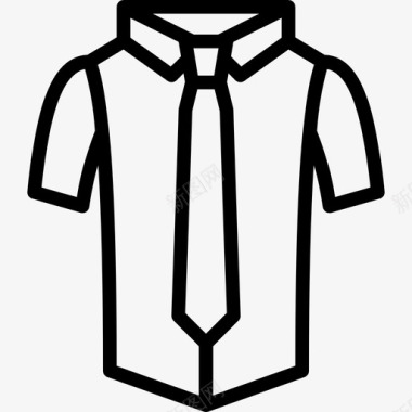 采购产品衬衫和领带衣服衣领图标图标