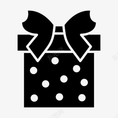 礼物包装飘带礼品包装假日包装图标图标