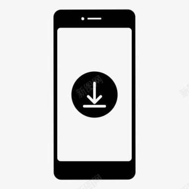 字体文件下载到智能手机应用程序文件图标图标