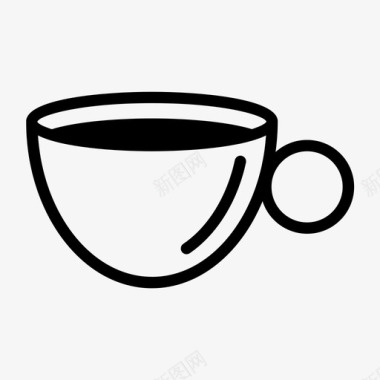 咖啡杯白美味食物图标图标