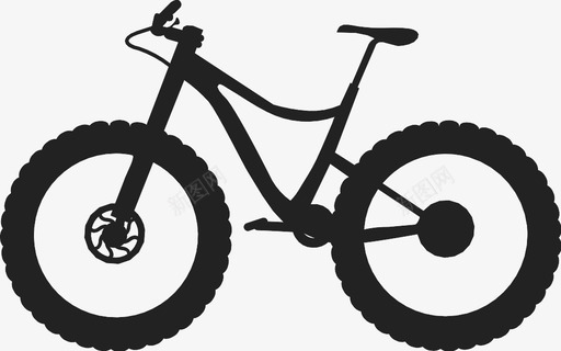 肥胎山自行车肥胎图标图标