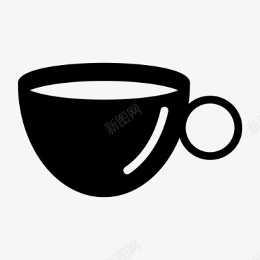 黑咖啡杯美味食物图标图标