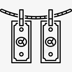 黑手党洗钱钞票犯罪图标高清图片