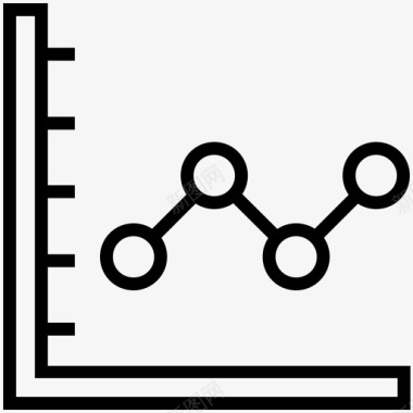 上升折线图图表分析图形图标图标