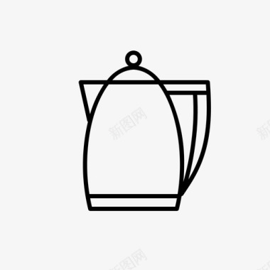 茶壶装饰素材现代电水壶煮沸饮料图标图标