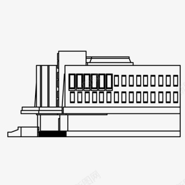 城市中心建筑城市图标图标