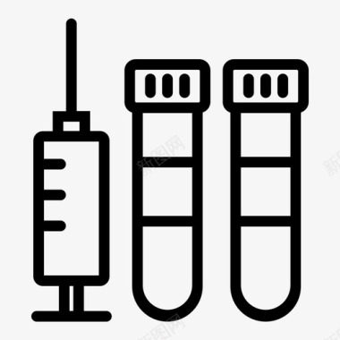 实验用具验血诊断注射图标图标