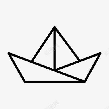 纸船折纸图标图标
