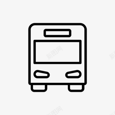 公共环境设计公共汽车图标图标