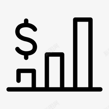 要素分析条形图美元分析基金图标图标