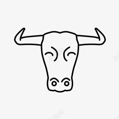 公牛不错的公牛动物西班牙图标图标