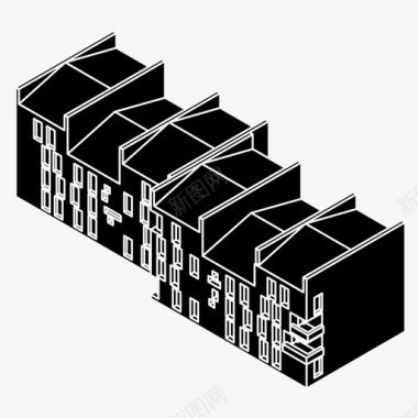 海上建筑城市公寓公寓住宅图标图标