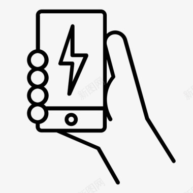 手机友加图标智能手机充电电池充电电池状态图标图标
