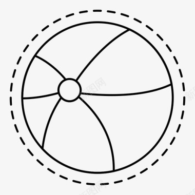 登山旅游沙滩球假日夏季图标图标