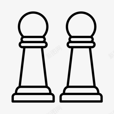 国际象棋棋子棋盘图标图标