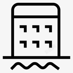 海边餐厅海海滩海洋图标高清图片