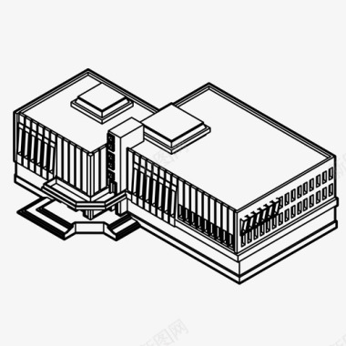 简易消毒城市中心建筑城市图标图标