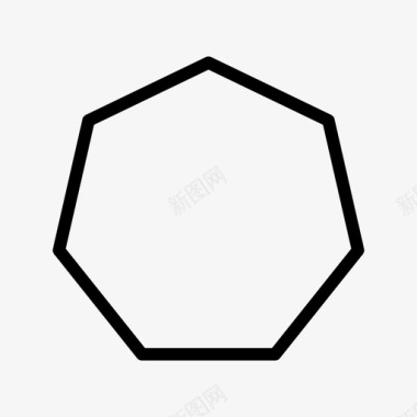 瓜形七边形多边形形状图标图标