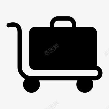 手推车袋子行李图标图标