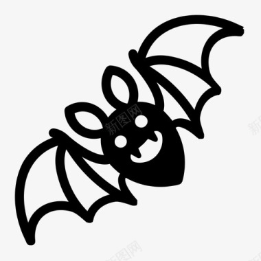 吸血蝙蝠动物飞行图标图标