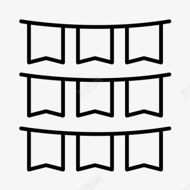 节日拉旗旗帜啤酒厅节日图标图标