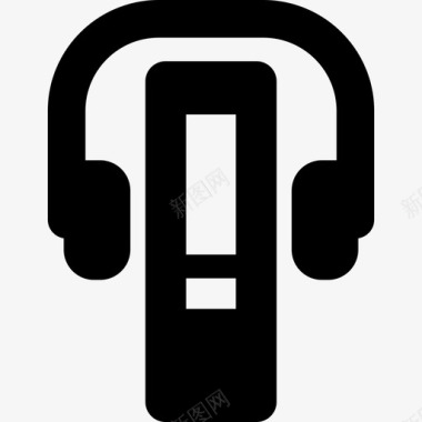 Mp3播放器带耳机音乐图标图标