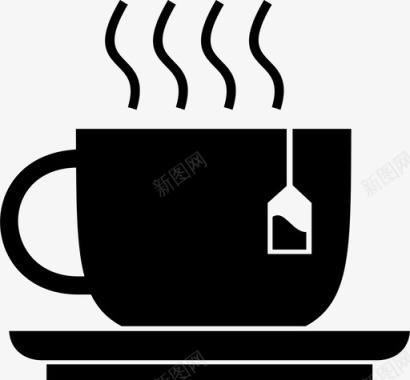 杯子一杯茶餐厅图标图标