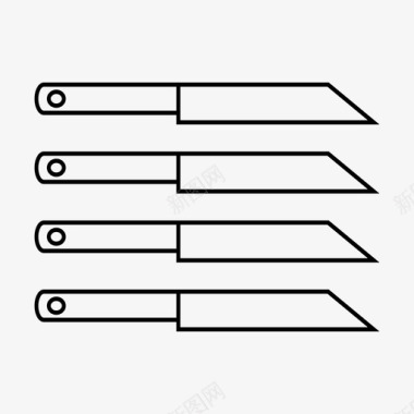 鱼叉匕首刀匕首厨房图标图标