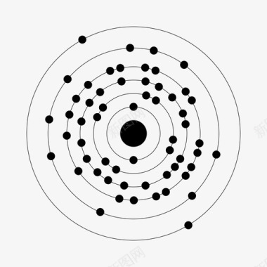 金属钉子058铈铈小行星原子图标图标