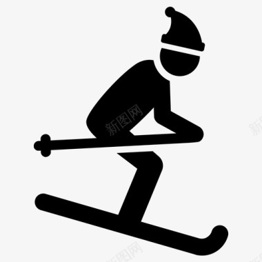 滑雪冬天图标图标