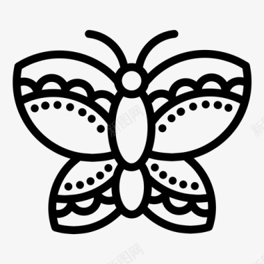 翅膀蝴蝶动物昆虫图标图标