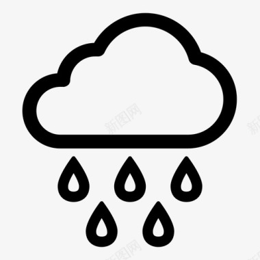 天气下雨天气图标图标