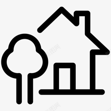 家房子树图标图标