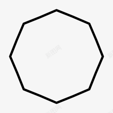 八角形几何学装饰性图标图标