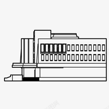 简易消毒城市中心建筑城市图标图标