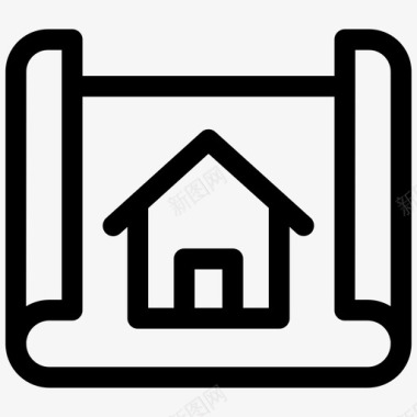 房屋蓝图房地产系列第三卷图标图标