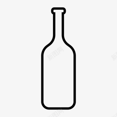 小包装酒瓶葡萄酒饮料瓶子图标图标