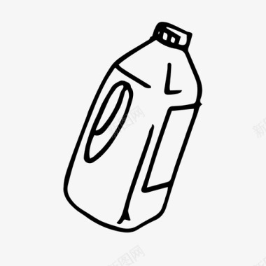 公共环境标识塑料奶罐生态环境图标图标