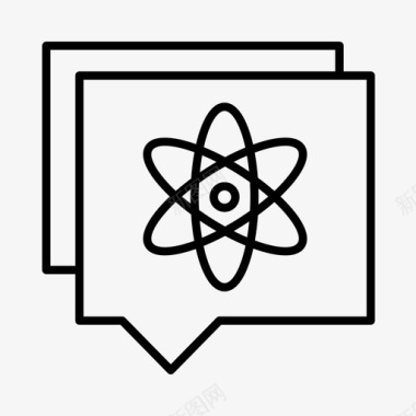 物理学原子结构核科学图标图标