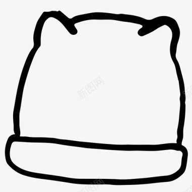 帽子小熊手绘图标图标