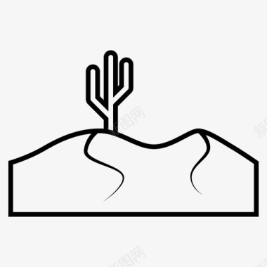 沙漠仙人掌沙丘图标图标