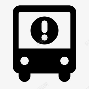 通勤巴士警报通勤交通图标图标