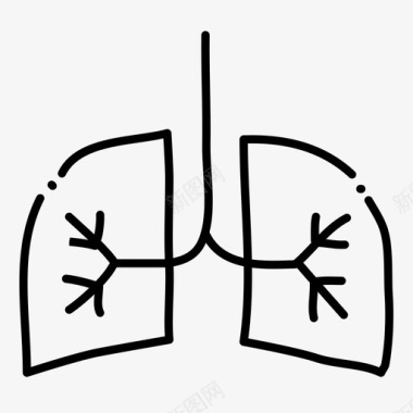 肺健康医院图标图标