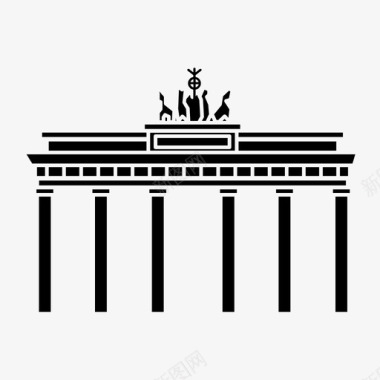柏林勃兰登堡门德国纪念碑图标图标