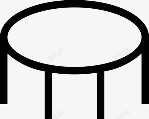 圆桌咖啡桌餐厅图标图标