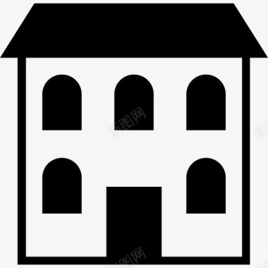 别墅建筑小屋家图标图标