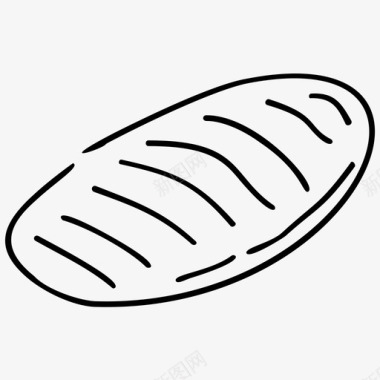 面包房法式面包甜点图标图标